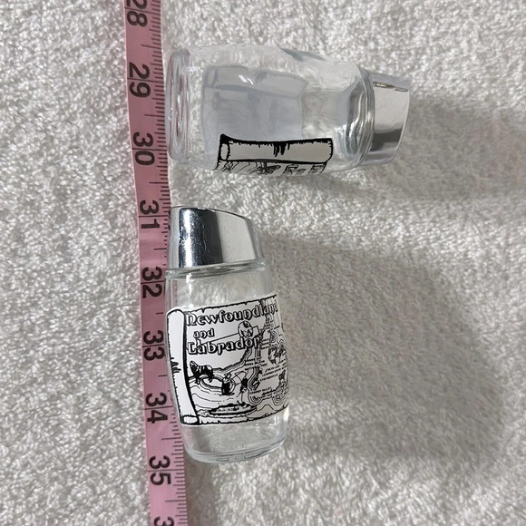 Vintage  Glass Newfoundland And Labrador Salt & Pepper Shakers - Picture 8 of 8